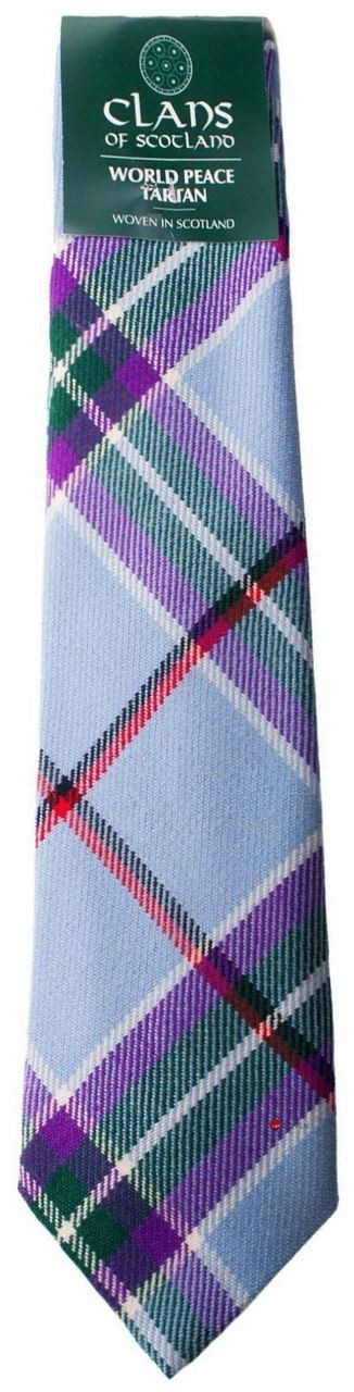 World Peace 100% Wool Scottish Tartan Tie
