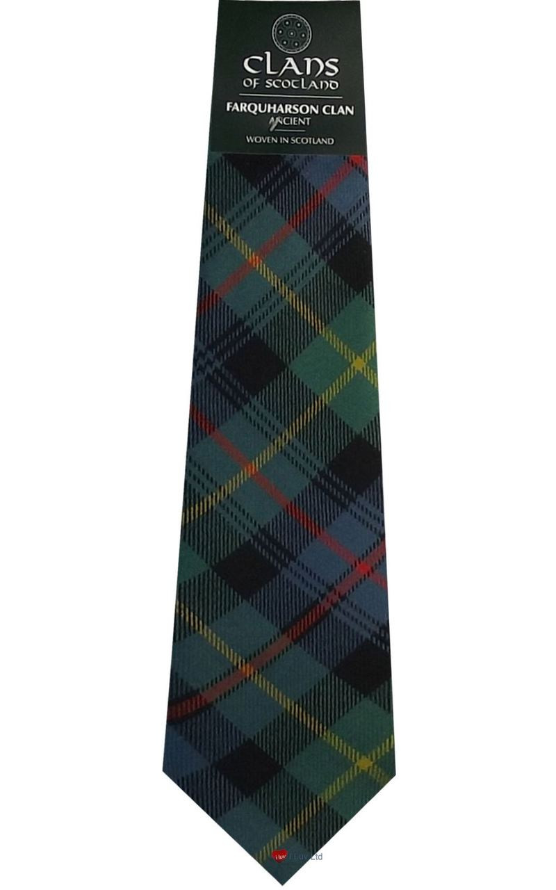 Farquharson Ancient Clan 100% Wool Scottish Tartan Tie