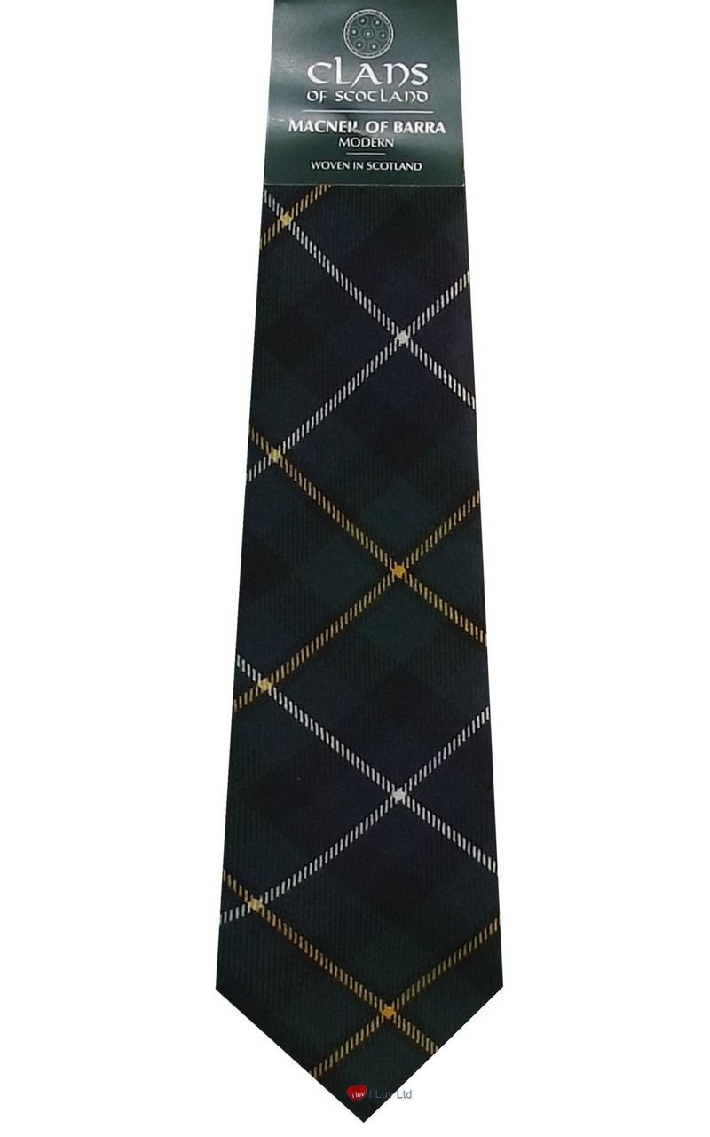 MacNeil of Barra Clan 100% Wool Scottish Tartan Tie