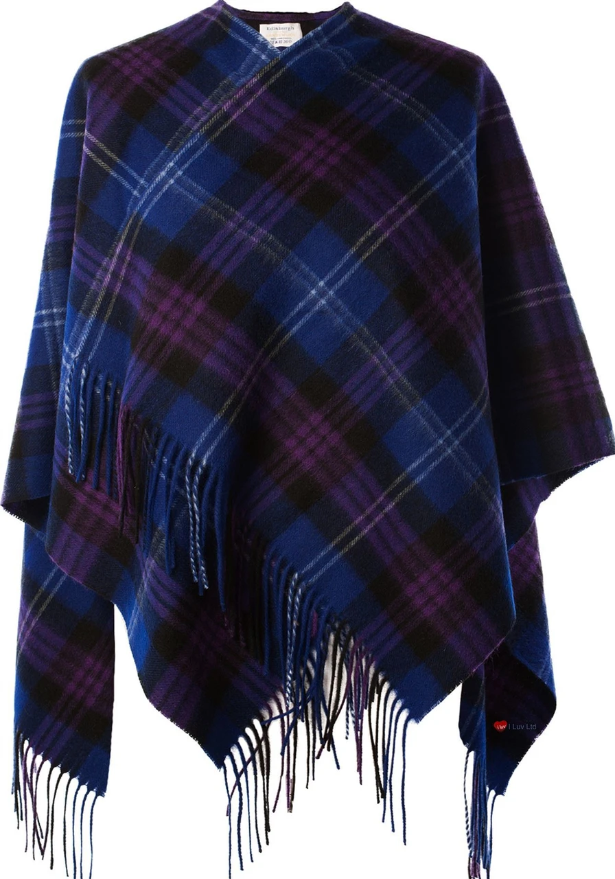 Ladies Mini Lambswool Cape in Heritage Of Scotland Tartan