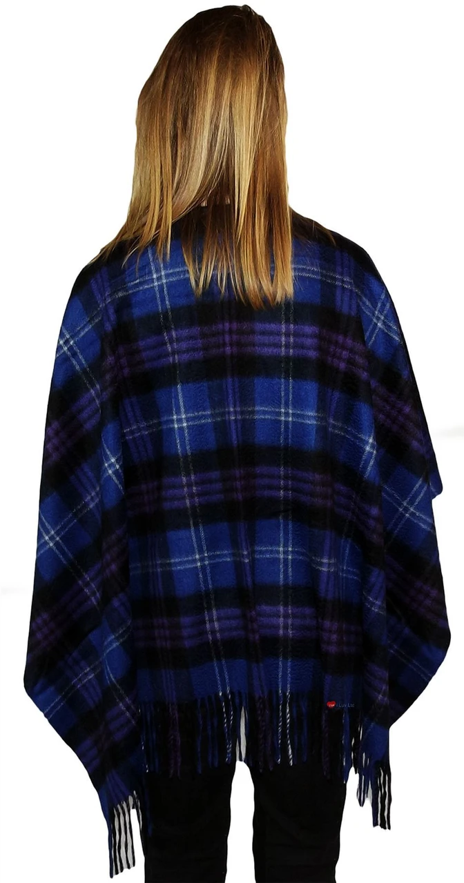 Ladies Mini Lambswool Cape in Heritage Of Scotland Tartan