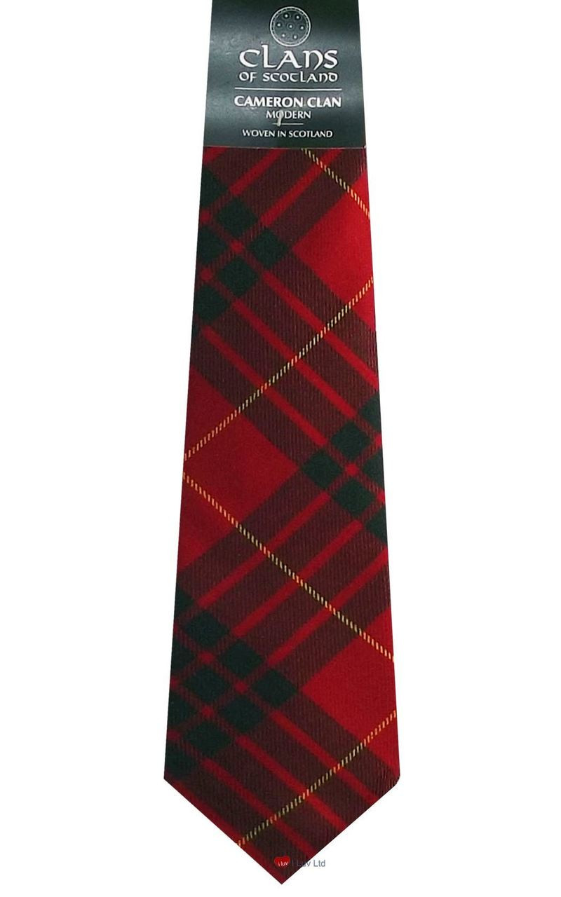 Cameron Clan 100% Wool Scottish Tartan Tie