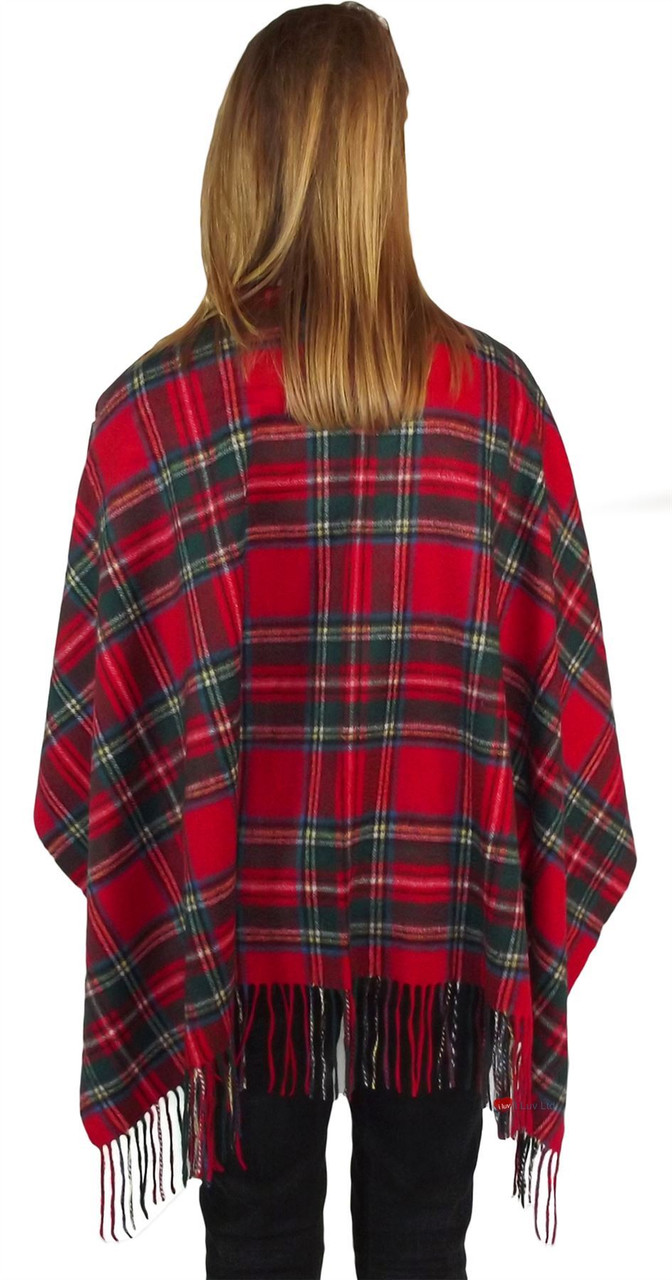 Ladies Mini Lambswool Cape in Royal Stewart Tartan