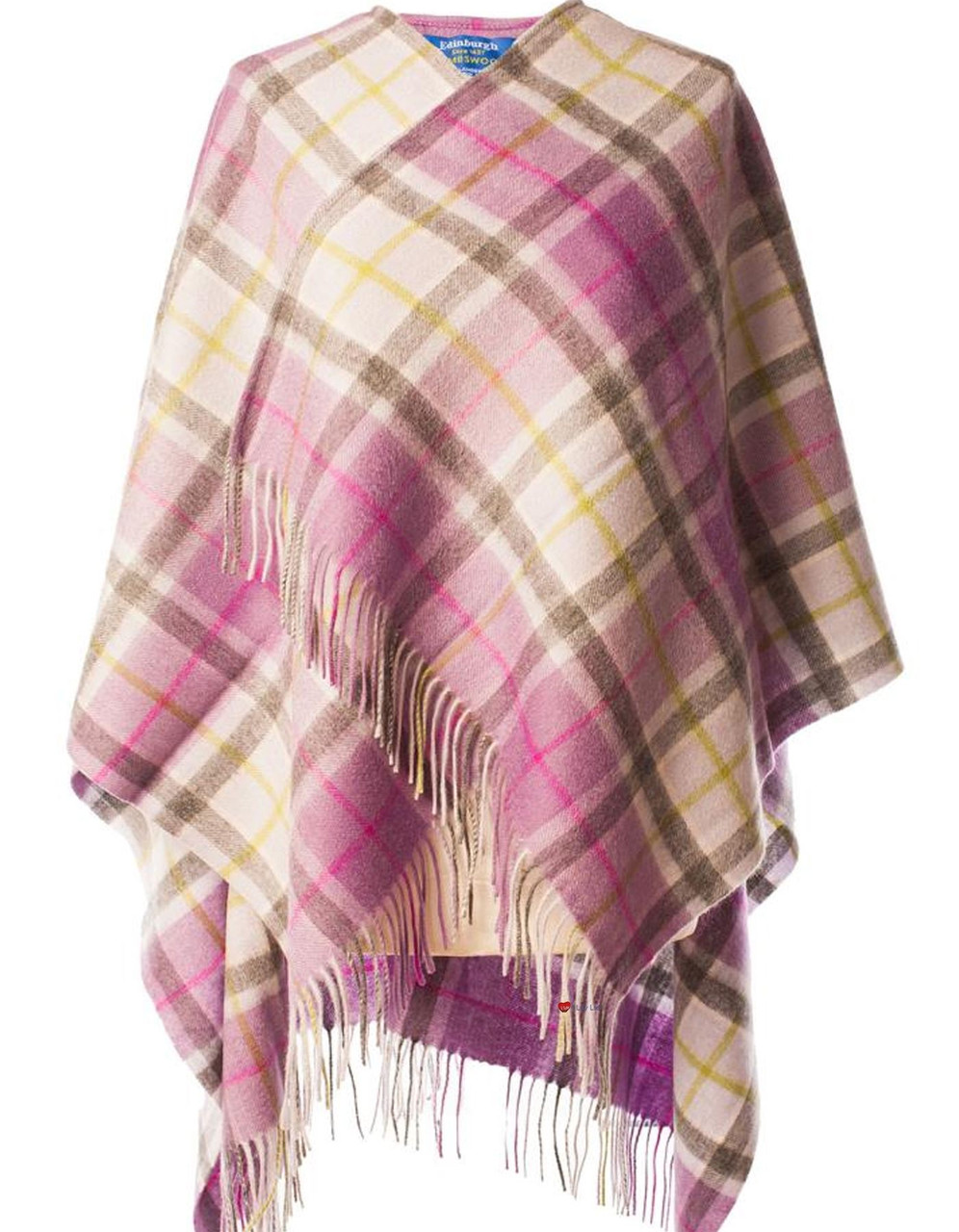 Lambswool Mini Cape In Light Purple Design 120cm Wide