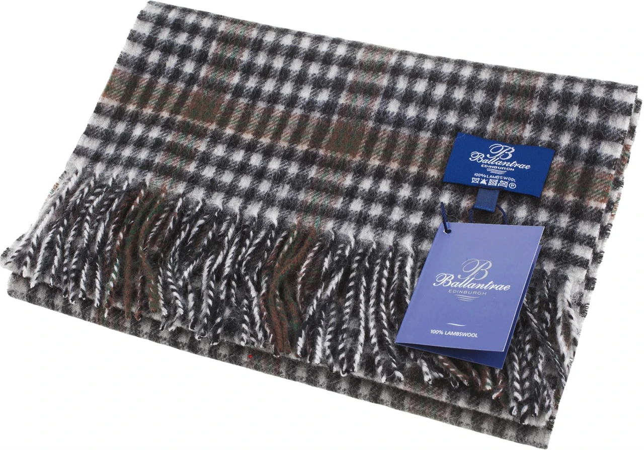 100% Lambswool Scarf Burns Check Scottish Gift Winter Scotland