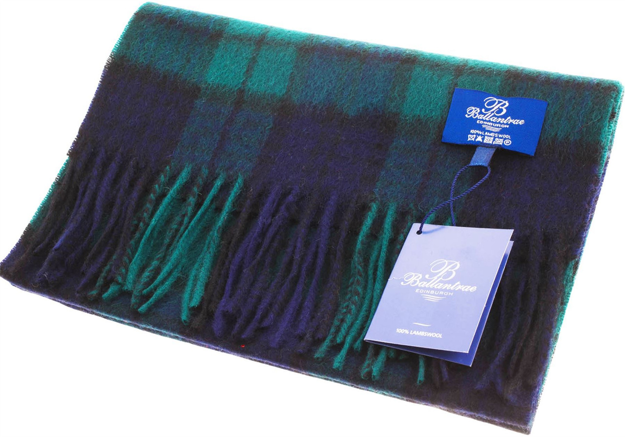 100% Lambswool Scarf Black Watch Scottish Gift Winter Scotland