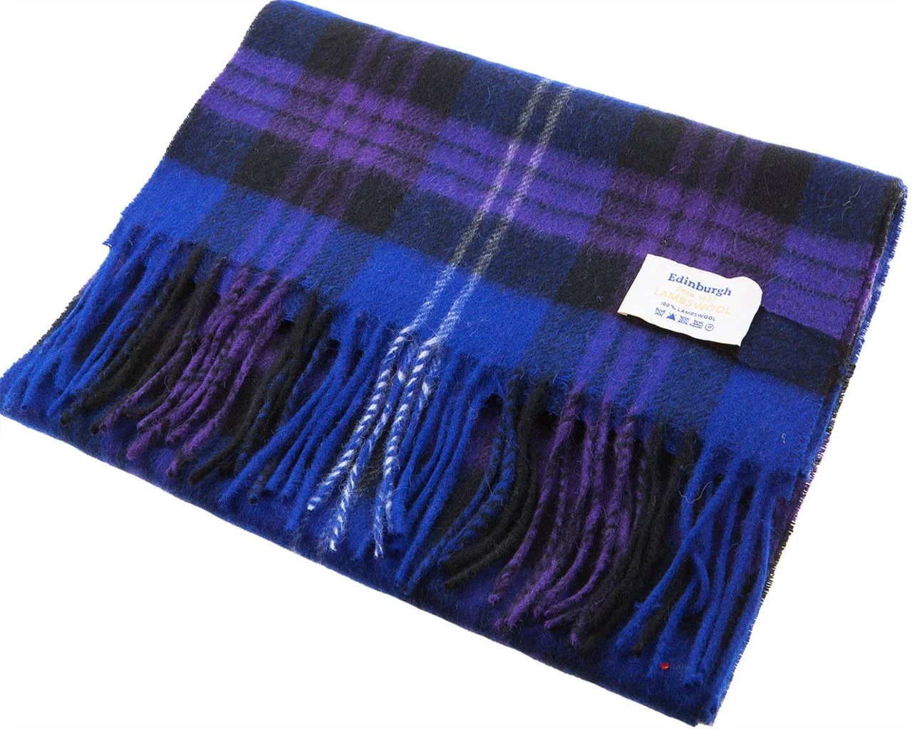 Unisex Lambswool Scarf In Heritage Of Scotland Tartan Design 30cm Wide
