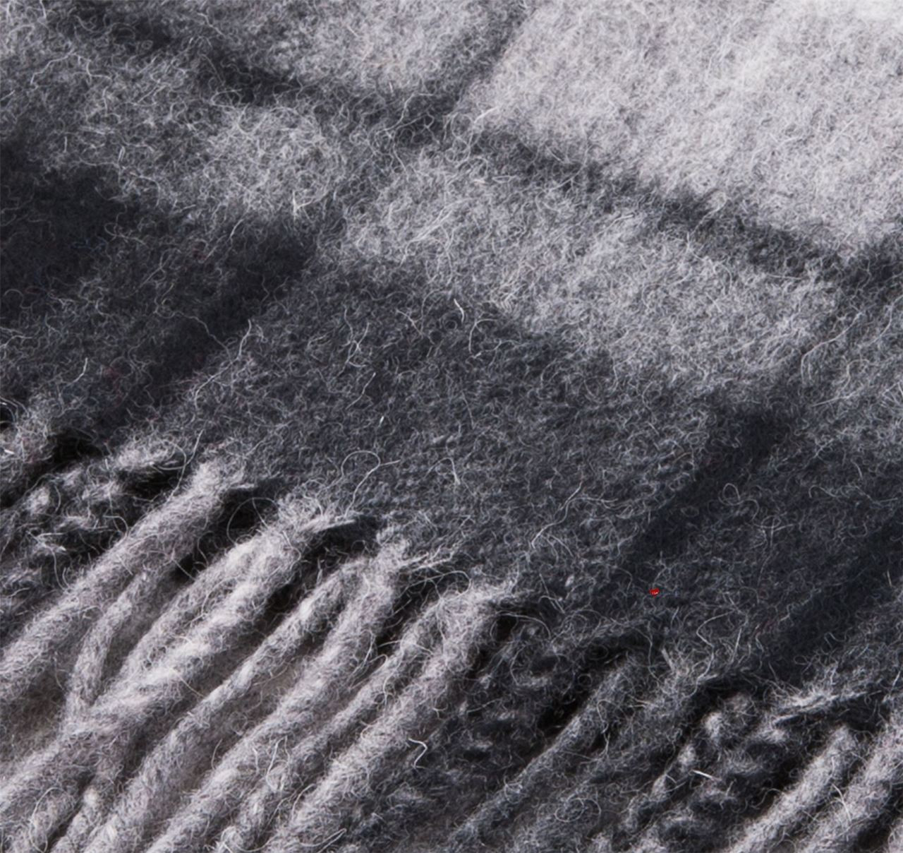 Unisex Lambswool Scarf In Buchanan Grey Tartan Design 30cm Wide