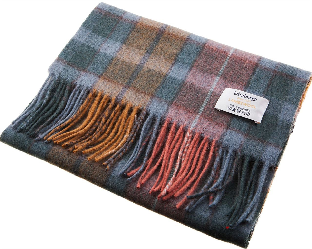 Unisex Lambswool Scarf In Buchanan Antique Tartan Design 30cm Wide