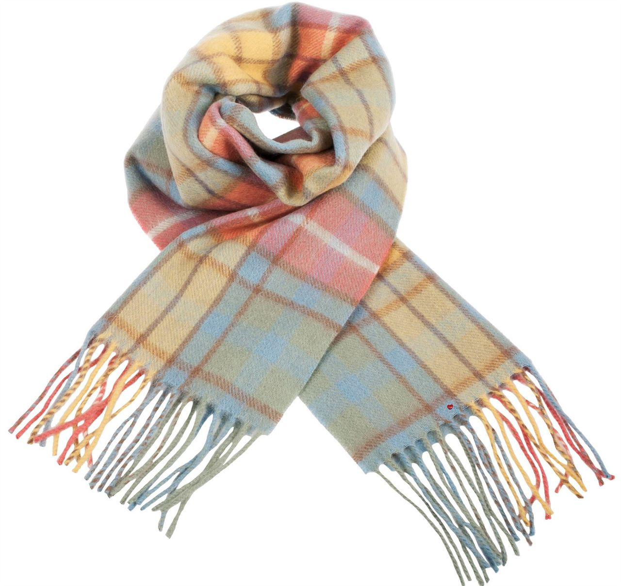 Unisex Lambswool Scarf In Buchanan Ancient Tartan Design 30cm Wide