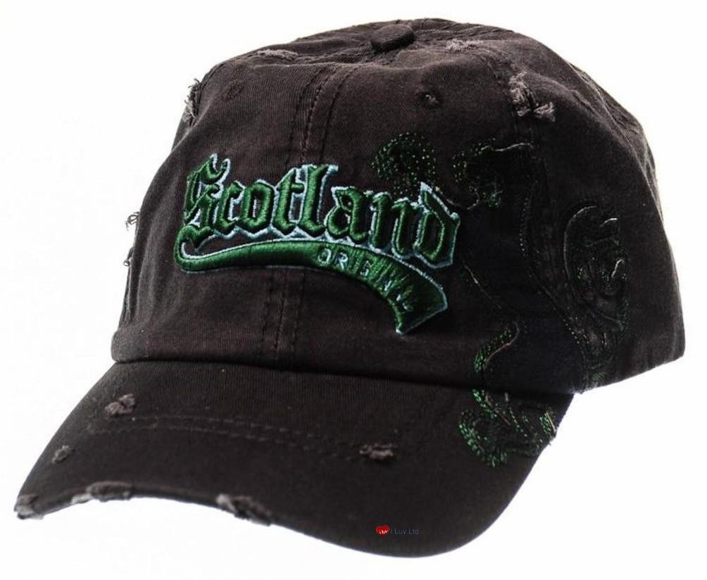 Adjustable One Size Baseball Cap Scotland 3D Black Watch Lion Navy