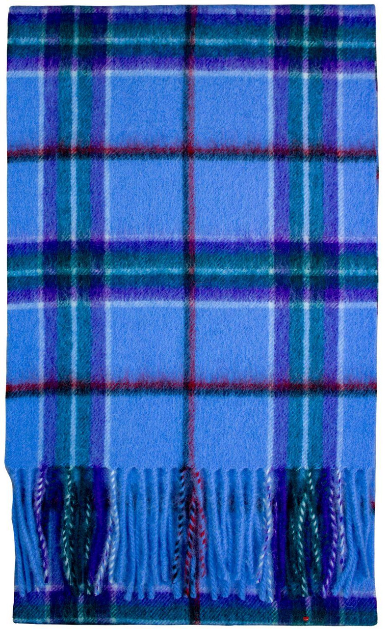 Edinburgh 100% Pure Lambswool Unisex Scarf in World Peace Tartan Width : 30cm - 134cm