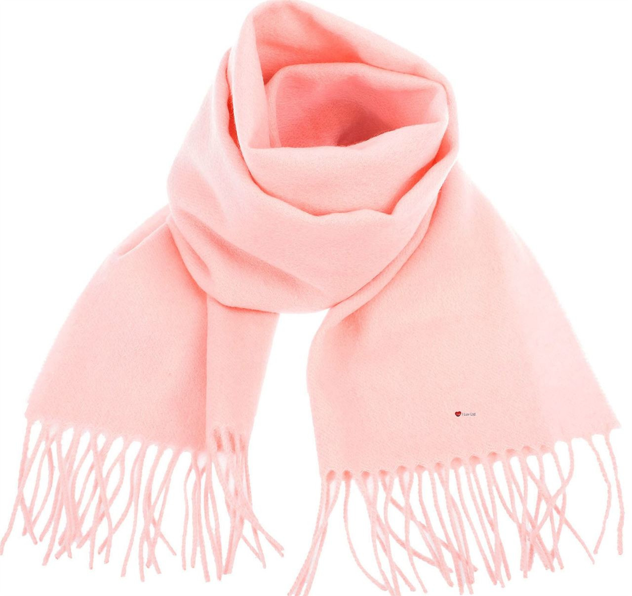 Unisex Lambswool Scarf In Pink Blush Tartan Design 30cm Wide
