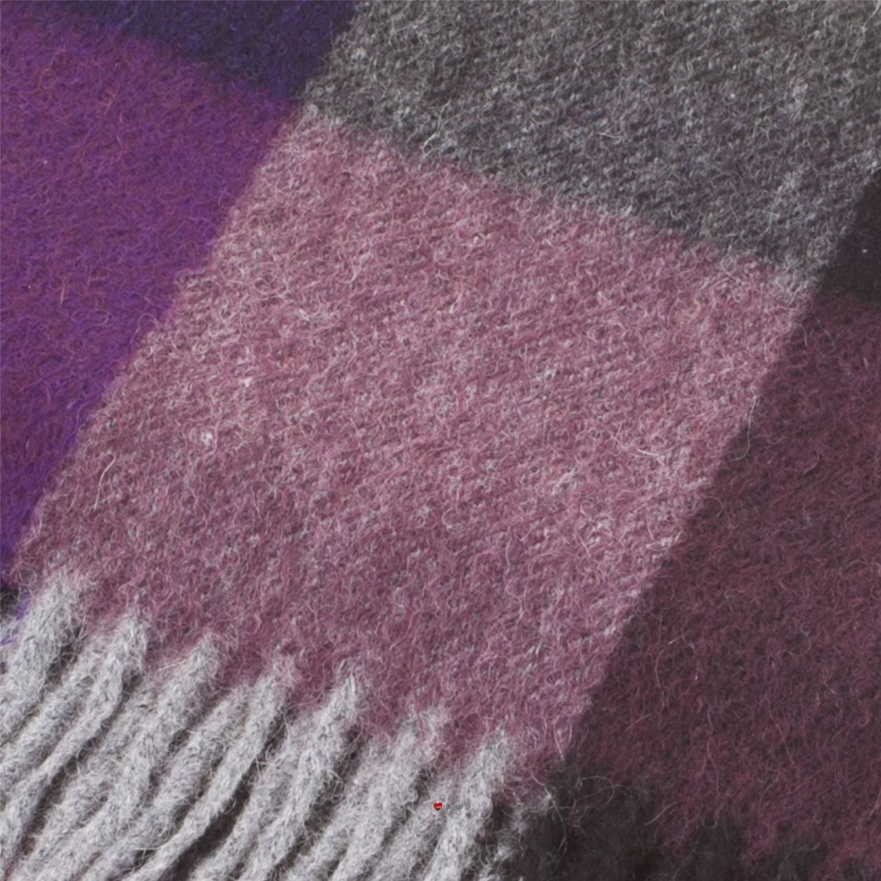 Scarf 100% Lambswool Edinburgh Brand 1436 in Damson Purple 4 Sq