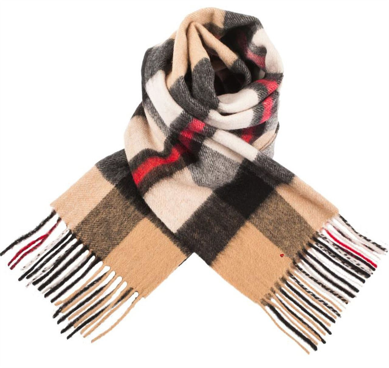 Unisex Lambswool Scarf In Exploded Thomson Camel Tartan Design 30cm Wide