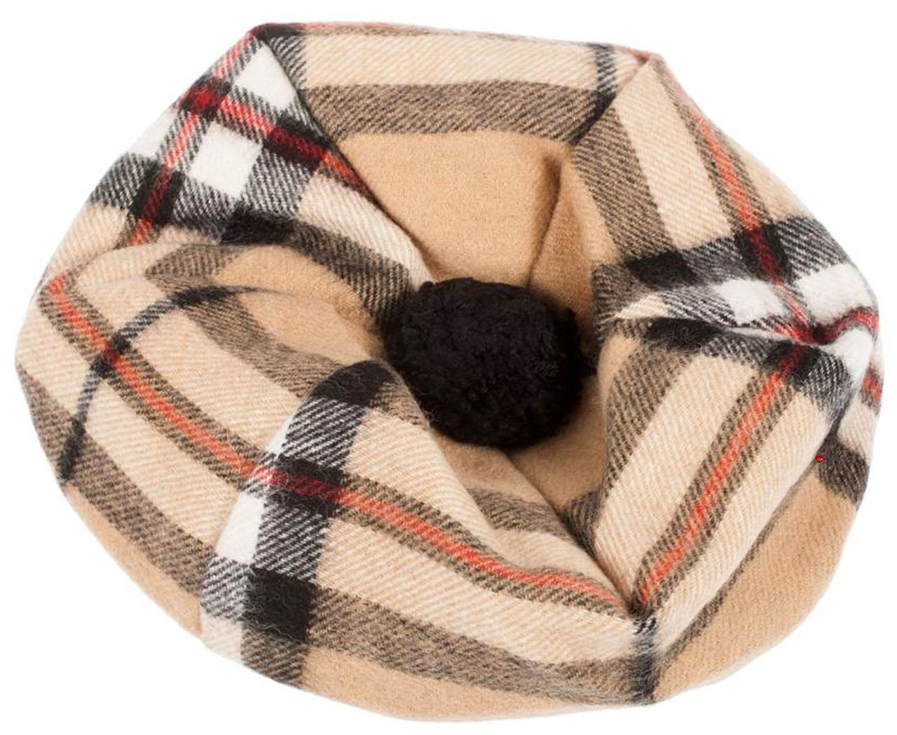 Lambswool Scottish Tammy Hat In Thomson Camel Tartan Design