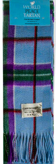 Luxury 100% Cashmere Scottish Clan Scarf World Peace Tartan