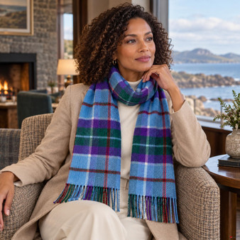 Cashmere Clan Scarf World Peace Tartan