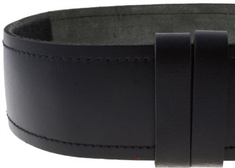 Mens Gents Kilt Belt Smooth Black Leather Highland Adjustable  Small