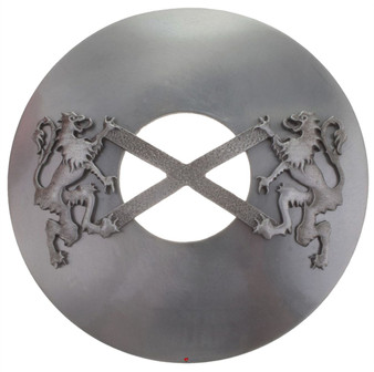 Saltire Plaid Brooch With Lion Rampant design Antique Finish