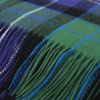 100% Lambswool Throw Blanket Wool Rug in Freedom Tartan Design Travel Blanket Outdoor Blanket Throw 156 cm Wide