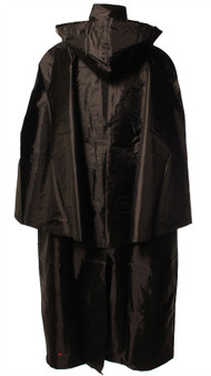 Inverness Style Waterproof Poncho Raincoat Cape Black