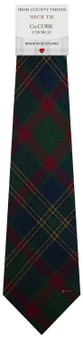 Mens Tie & Scarf Gift Set Irish County Countyrk Tartan Plaid
