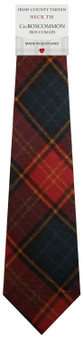 Mens Irish Wool Neck Tie in Ireland County Roscommon Tartan