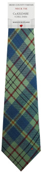 Mens Tie & Scarf Gift Set Irish County Kildare Tartan Plaid