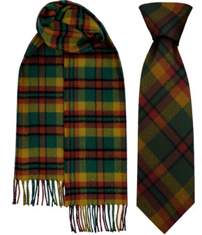 Mens Tie & Scarf Gift Set Irish County Derry-Londonderry Tartan Plaid