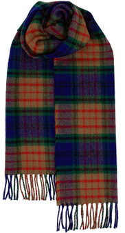 Irish Tartan Plaid Scarf County Longford 100% Lambswool
