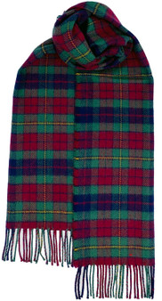 Irish Tartan Plaid Scarf County Clare 100% Lambswool