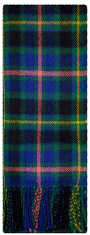 Irish Tartan Plaid Scarf County Offaly 100% Lambswool