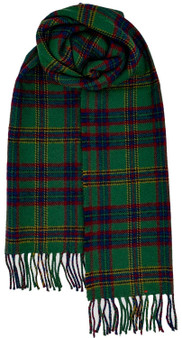 Irish Tartan Plaid Scarf County Weastmeath 100% Lambswool