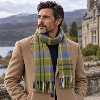 Luxury 100% Cashmere Scottish Clan Scarf Taylor Ancient