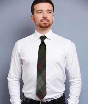 Mens Neck Tie Guthrie Weathered Tartan Lightweight Scottish Clan Tie