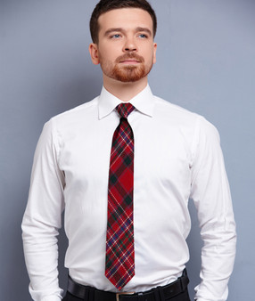 Mens Neck Tie MacAlister Modern Tartan Lightweight Scottish Clan Tie