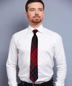 Mens Neck Tie Nicolson Modern Tartan Lightweight Scottish Clan Tie