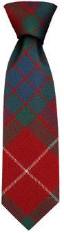 Mens Neck Tie Fraser Red Ancient Tartan Lightweight Scottish Clan Tie