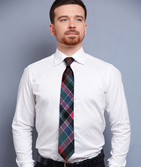 Mens Neck Tie Gordon Red Ancient Tartan Lightweight Scottish Clan Tie