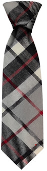 Mens Neck Tie Thompson Grey Modern Tartan Lightweight Scottish Clan Tie