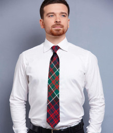 Mens Neck Tie MacDonald Of Clanranald Modern Tartan Lightweight Scottish Clan Tie
