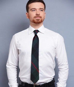 Mens Neck Tie Gunn Modern Tartan Lightweight Scottish Clan Tie