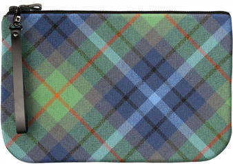 Medium Leather Clutch Bag With New York City Tartan Large Enough to Fit an iPad