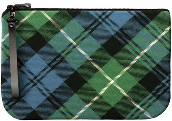 Medium Leather Clutch Bag With Lamont Tartan Large Enough to Fit an iPad