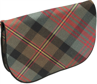 Large Leather Clutch Bag With MacLennan Tartan With Inside and Back Pocket