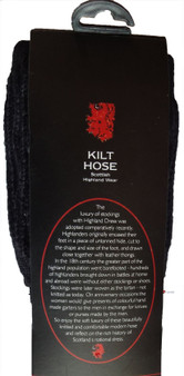 Men's Kilt Hose Socks Plain 50 Percent Wool