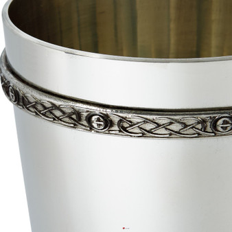 Scottish Celtic Whisky Glass Tumbler in Pewter ideal For Engraving