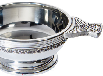 Pewter Quaich Scottish Celtic Band Standard Size Tasting Bowl Ideal Christening Gift Engravable
