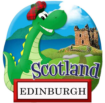 Resin Scottish Fridge Magnet Nessie With Castle  Edinburgh Design Magnet